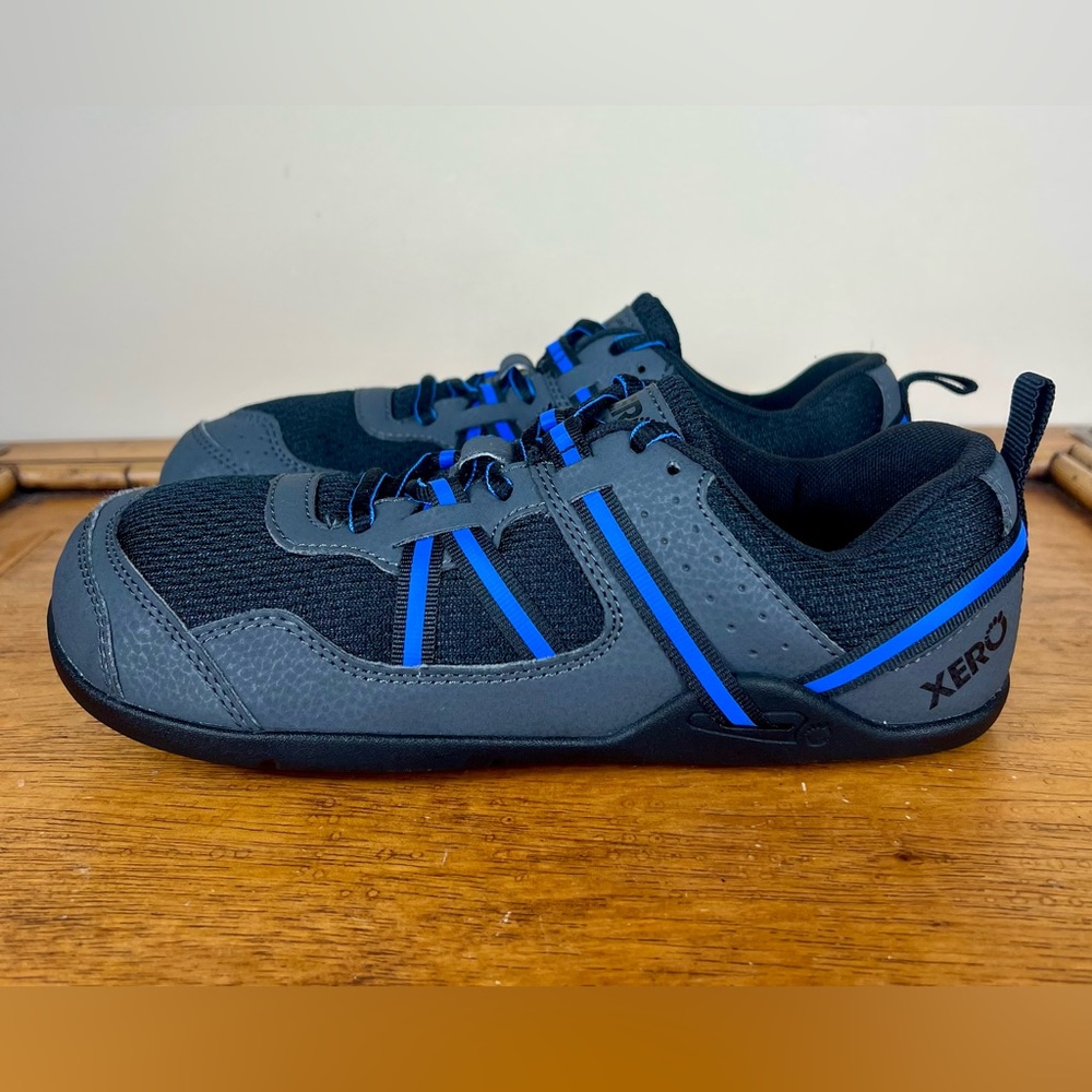 Xero Shoes Prio Womens Lightweight Barefoot Black Grey Blue Size 8